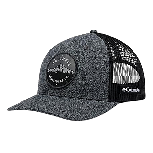 BONE COLUMBIA PFG CINZA COM TELA PRETA LOGO MONTANHA - COLUMBIA