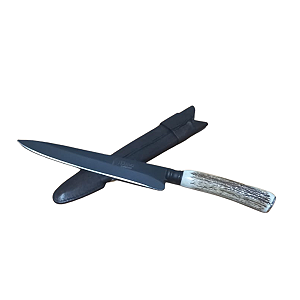 FACA CARBONO COM CABO DE CERVO  8 POL - ELMO