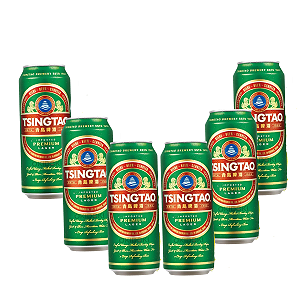 KIT 6 CERVEJA  IMPORTADA TSINGTAO LATA 500ML