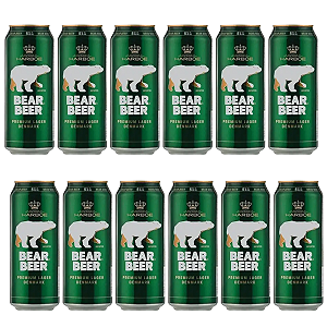 KIT 12 CERVEJA  IMPORTADA BEAR BEAR LATA 500ML