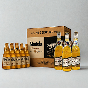 KIT 2 CERVEJAS MILLER E MODELO 3 UN CADA