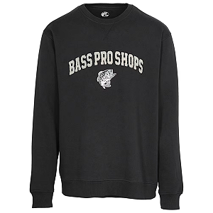 MOLETOM DE MANGA COMPRIDA COM GOLA REDONDA ESTILO VINTAGE BASS PRO SHOPS