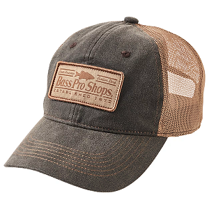 BASS PRO SHOPS PATCH WORKWEAR MESH-BACK CAP - BROWN/BROWN