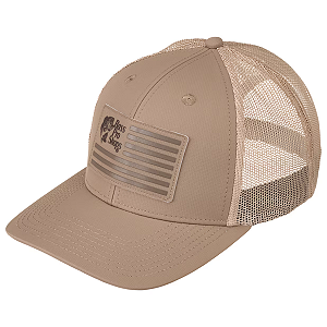 BONE BASS PRO SHOPS LOGO FLAG MESH-BACK - BEGE