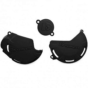 PROTETOR TAMPAS DO MOTOR CRF 250F BIKER PRETO