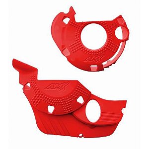 PROTETOR TAMPA DO MOTOR CRF 250F AMX VERMELHO