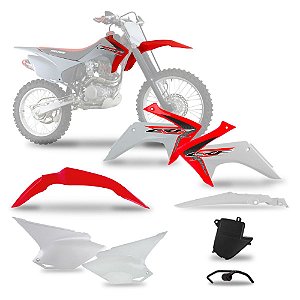 KIT PLÁSTICO PROTORK CRF 230 - 2015 A 2020 BRANCO E VERMELHO