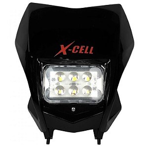 FAROL DE LED X-CELL + CARENAGEM CRF 230 PRETO