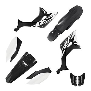 kit plastico crf 250f  Biker evo Preto e Branco