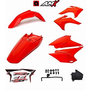 Kit plastico amx crf 230 Vermelho