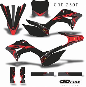 KIT GRÁFICO ADESIVO CRF 250 F 2018 A 2023 - FIBERPOINT