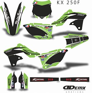 KIT GRÁFICO ADESIVO KXF 250 - GREEN SPEAR