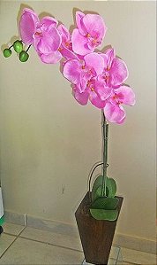 ORQUIDEA ROSA ARTIFICIAL 2 X NO CARTÃO