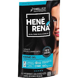 Hene Rena Em Gel 180g Preto Azulado Sache Pouch Embelleze