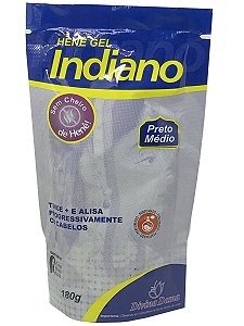 Kit C/ 6un Hene Indiano Gel Médio 180g Divina Dama