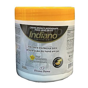 Creme Branco Para Hene Indiano Com Queratina 500g
