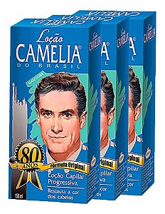 Kit C/ 3un Loção Camélia Masculina Progressiva 140ml