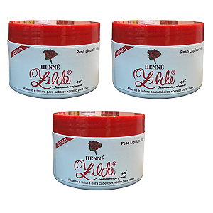 Kit C/ 3un Henné Zilda Em Gel Normal 200g