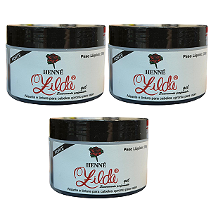 Kit C/ 3un Henê Zilda Em Gel Forte 200g