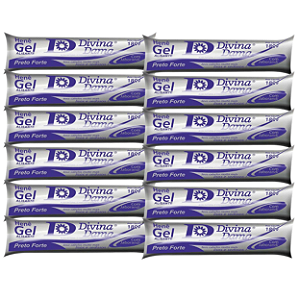 Kit C/ 12un Henê Gel Divina Dama Forte Bisnaga 180g