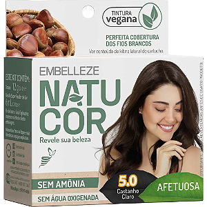 Tintura Capilar Natucor  Vegana Sem Amônia  5.0 Castanho Claro