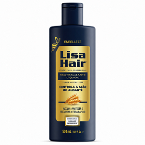 Neutralizante LisaHair Líquido 500ml Relaxamento Alisamento