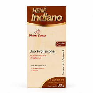 Henê Indiano em Pó Chocolate 80g Alisa e tinge Cabelos