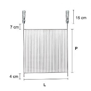 Grelha Aramada (barrinhas) inox 304