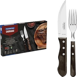 Jogo de Talheres para Churrasco 12 Peças Jumbo Tramontina