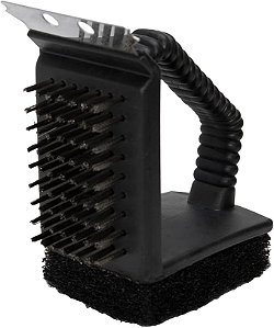 Escova de Aço Curta com Alça para Limpar Grelhas