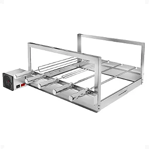 Kit Espetos Giratórios Regulável para Churrasqueira