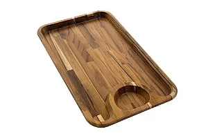 Gamela Teca Retangular com Repartição