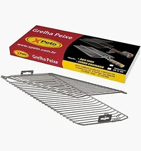 Grelha de Peixe em Inox para Espeto Giratório