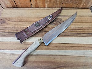 Faca Naife 10" Aço Cirúrgico Cabo de Madeira