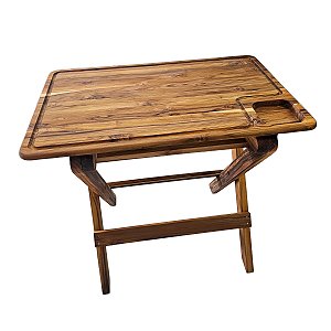 Mesa Dobrável para Churrasco Madeira Teca