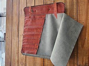 Estojo Porta Facas em Couro Peça Única