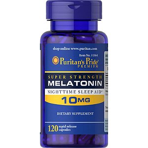 Melatonina Puritans Pride Super Strength Release, 10 mg, 120 cápsulas