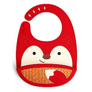 Babador Cata Migalhas de Silicone Zoo Raposa Skip Hop