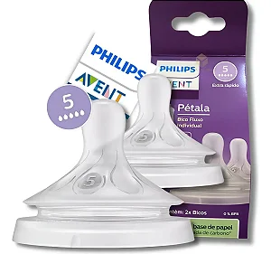 Bico Pétala 3.0 T5 6m+ 2 Unidades Philips Avent