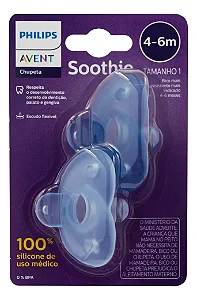 Chupeta Philips Avent Soothie Unitára 4-6 Meses Azul
