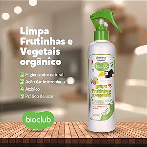 Higienizador de Frutas e Vegetais Orgânico - Limpa Frutinhas e Vegetais Bioclub® 300 ml