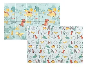 Tapete De Atividades Dupla Face Dobravel 120 X 180 Cm Buba (Dino)