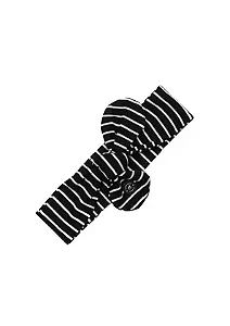 Faixa de cabelo para bebê penka  Cor EDWARD-PRETO COM LISTRAS FINAS BRANCO