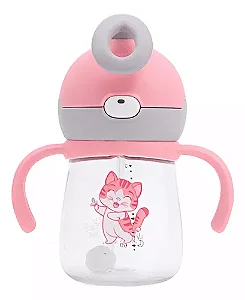 Copo de Treinamento Infantil Tritan com Alça Removível e Canudo Lia - 220ml Petit Piá
