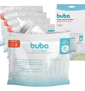 Saco Esterilizador Reutilizável Para Micro-ondas  Buba - 6 unidades