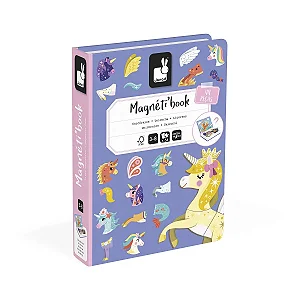 Livro Magnético Infantil Unicórnio com 44 Peças e 10 Cartões - Janod