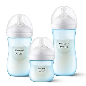 Kit 3 Mamadeiras Avent Pétala Anti-Cólica 125, 260 E 330ml Cor Azul Philips Avent