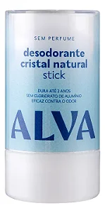 Desodorante Cristal Vegano Alva 120g Para Axilas Livre de Alumínio