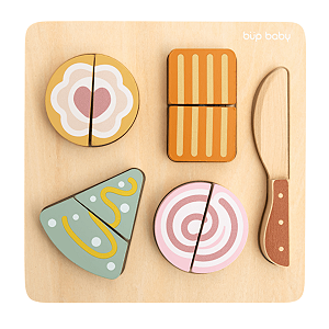 Brinquedo De Madeira Kit Lanchinho Com Corte Büp Baby