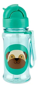 Garrafa Flip tritan Zoo Cachorro Pug Skip Hop